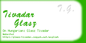 tivadar glasz business card